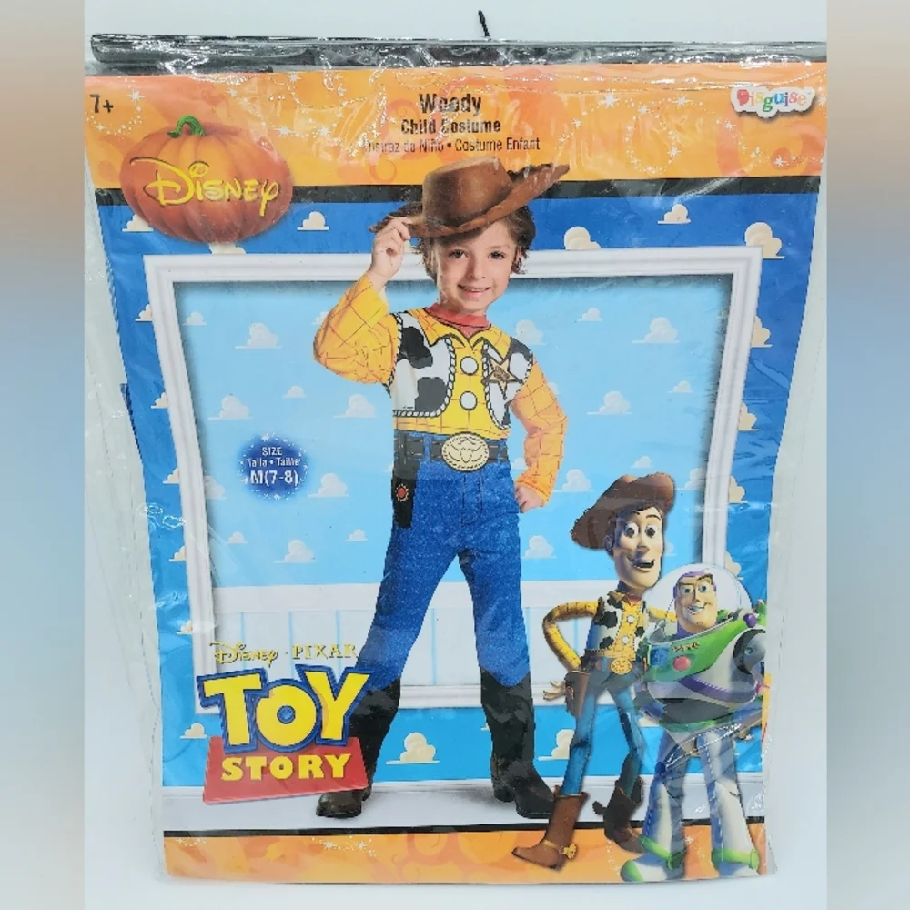 *SHIPS SAME/NEXT DAY!* New Toy Story Woody Kids Costume - Size Med 7-8 - Picture 2 of 4